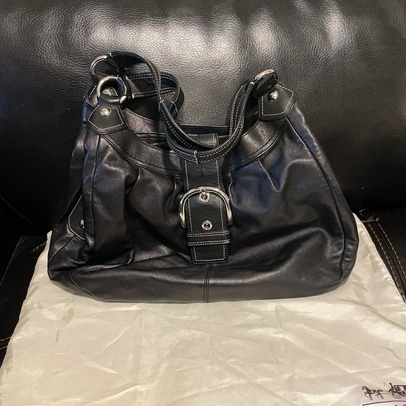 Coach Handbags - Classic Black Coach Shoulder Bag